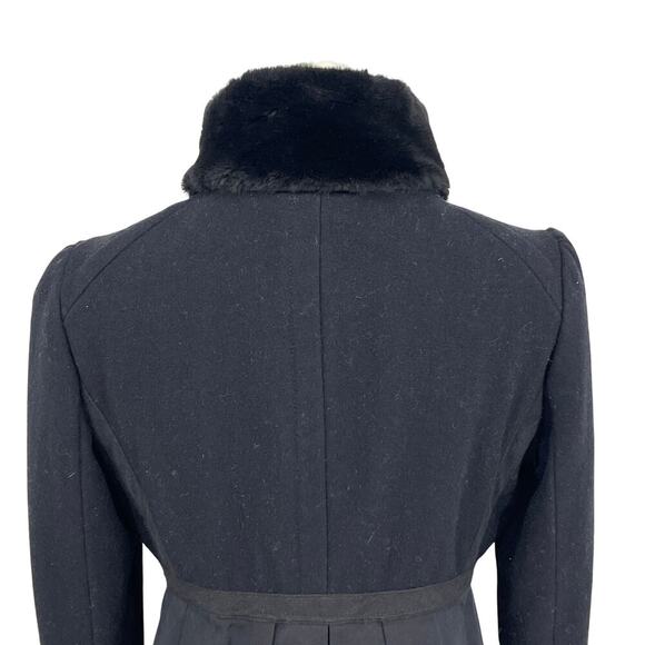 Marc by Marc Jacobs Runway Gemini Melton Coat Faux Fur Collar Double Breasted XS - Picture 12 of 15